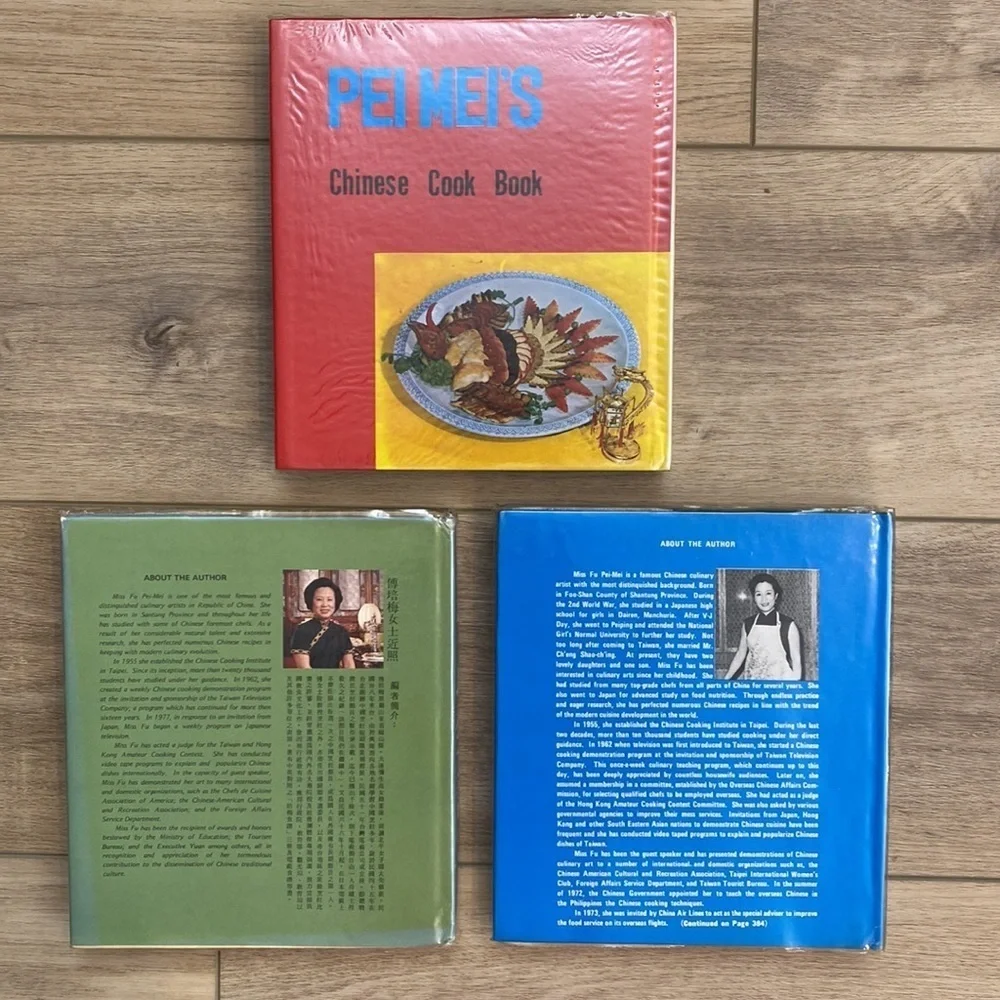 Vintage‎ Pei Mei’s Chinese Cookbook Set Vollume 1 2 3
